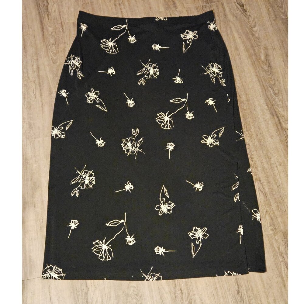 Vintage Avenue Floral Midi Skirt